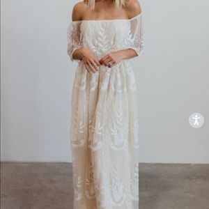 NWT Baltic Born Leon White off the shoulder Maxi